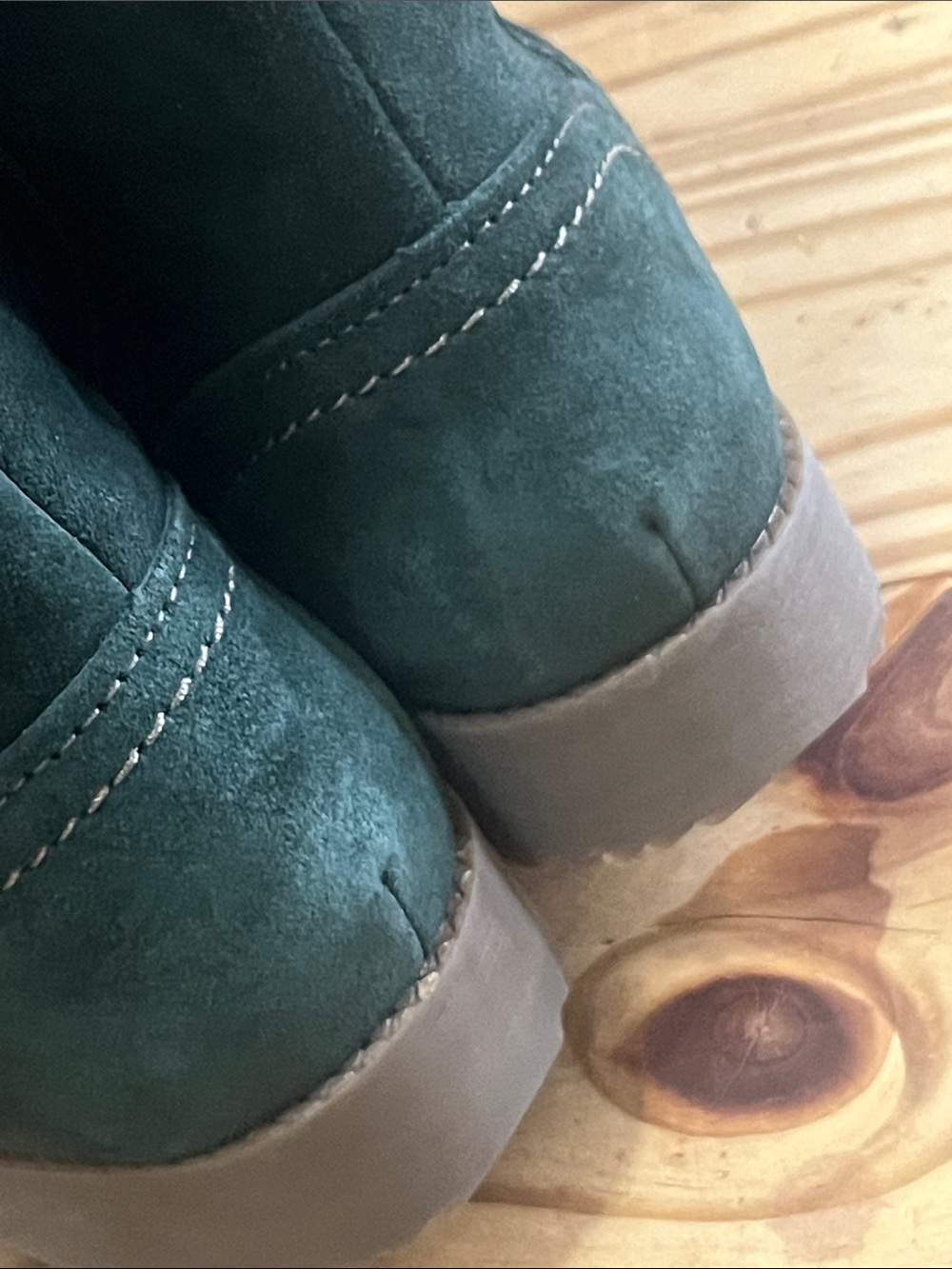 Eddie Bauer Trace Boots Tall Suede in Dark Green Waterproof - Picture 7 of 9